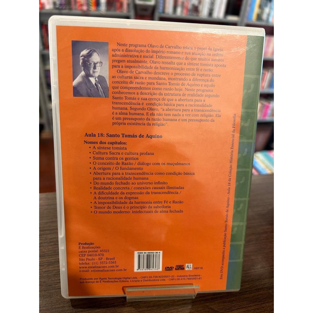 DVD Santo Tomás de Aquino - Aula 18 - Olavo de Carvalho direção