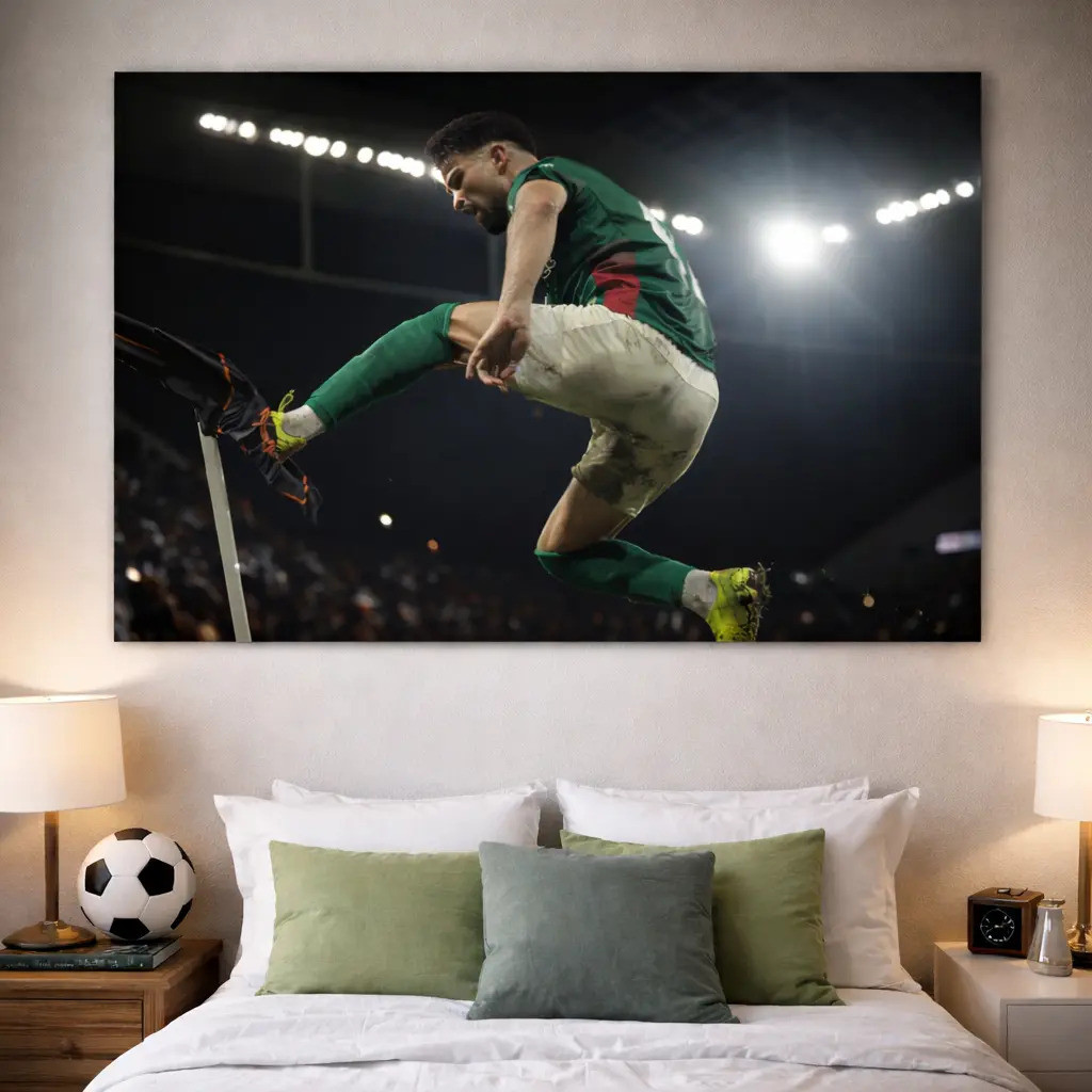 Quadro Decorativo Palmeiras 40x60 Flaco Derbi Bandeira