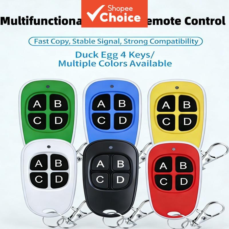 Controlador Remoto Universal de RF 433MHz para Portão de Garagem Elétrico, Transmissor Sem Fio 4 Teclas, Chave de