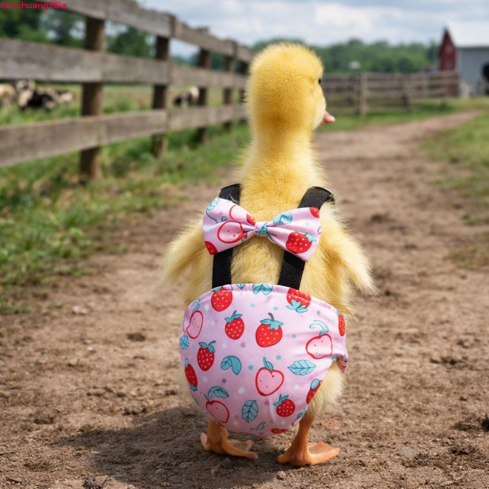 Calças Fisiológicas De Frango TIANCHUANG , Fraldas De Pato Ajustáveis Com Design De Laço , Fantasia De Aves Lavável