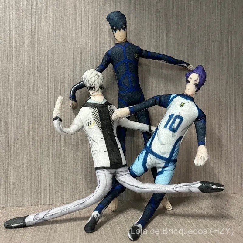 28cm Blue Lock Yoichi Bachira Meguru Nagi Seishiro Chigiri Hyoma Cosplay Figura de Osso Brinquedos de Pelúcia Acessórios