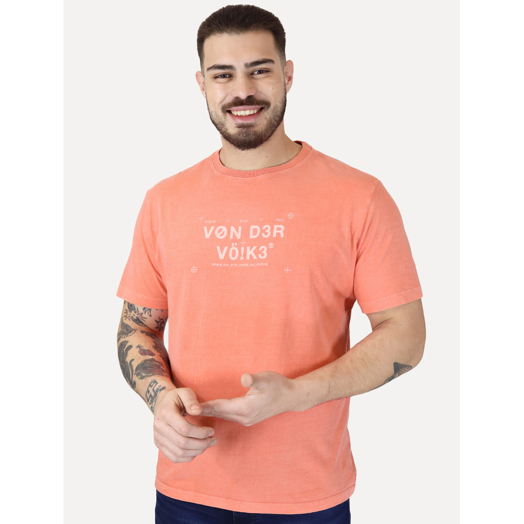 Camiseta Von der Volke Masculina Origineel Arts Meets Stone Original Laranja