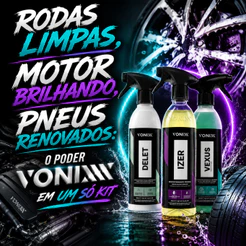Kit Delet Vexus e Izer 500ml Vonixx Descontaminação de Rodas