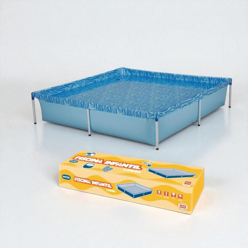 Piscina Infantil 1500 Litros Mor Quadrada Fácil De Montar Ideal Para Verão E Lazer Original Envio24h
