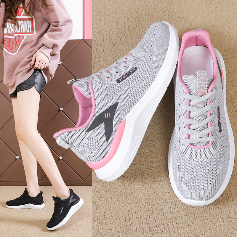 2025 novo estilo verão sapatos femininos malha sapatos casuais femininos de sola macia correndo sapatos esportivos de me