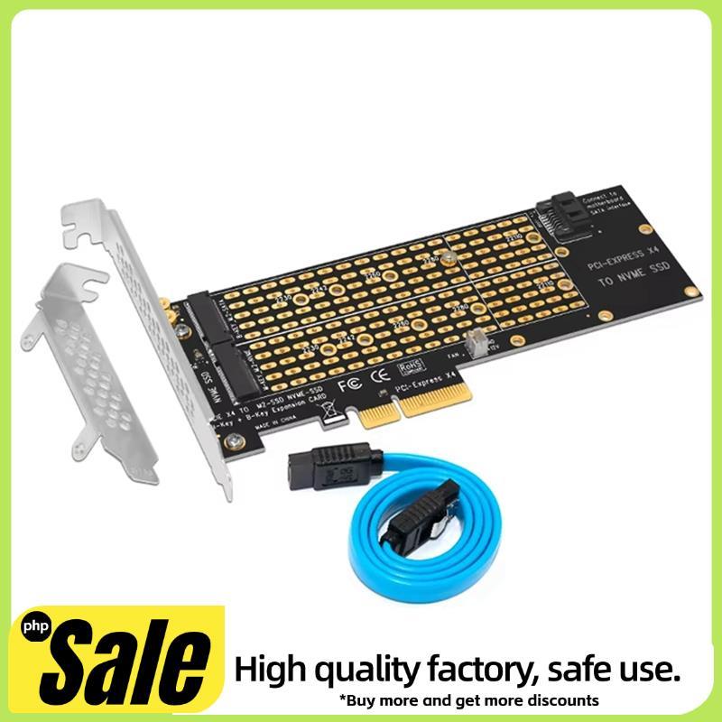 Adaptador PCIe Para M2 M . 2 NVMe Key-NGFF B Com Cabo SATA3.0 2230 2242 2260 2280 22110 SSD Placa