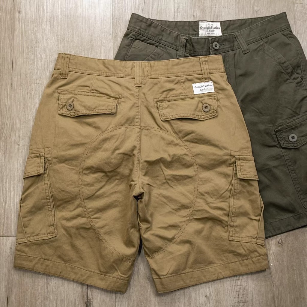 Japonês Retro resistente ao desgaste macacão resistente à sujeira Shorts masculino verão americano Street wear solto ext