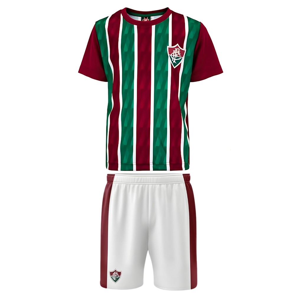 Uniforme Fluminense Infantil Conjunto Mini Craque Oficial Jr