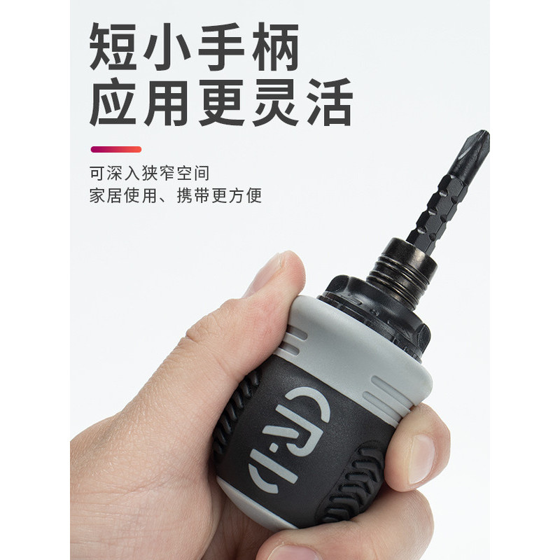 Chave de fenda Torx em formato especial, conjunto de chave de fenda catraca, cabeça de cenoura com fenda Phillips curta,