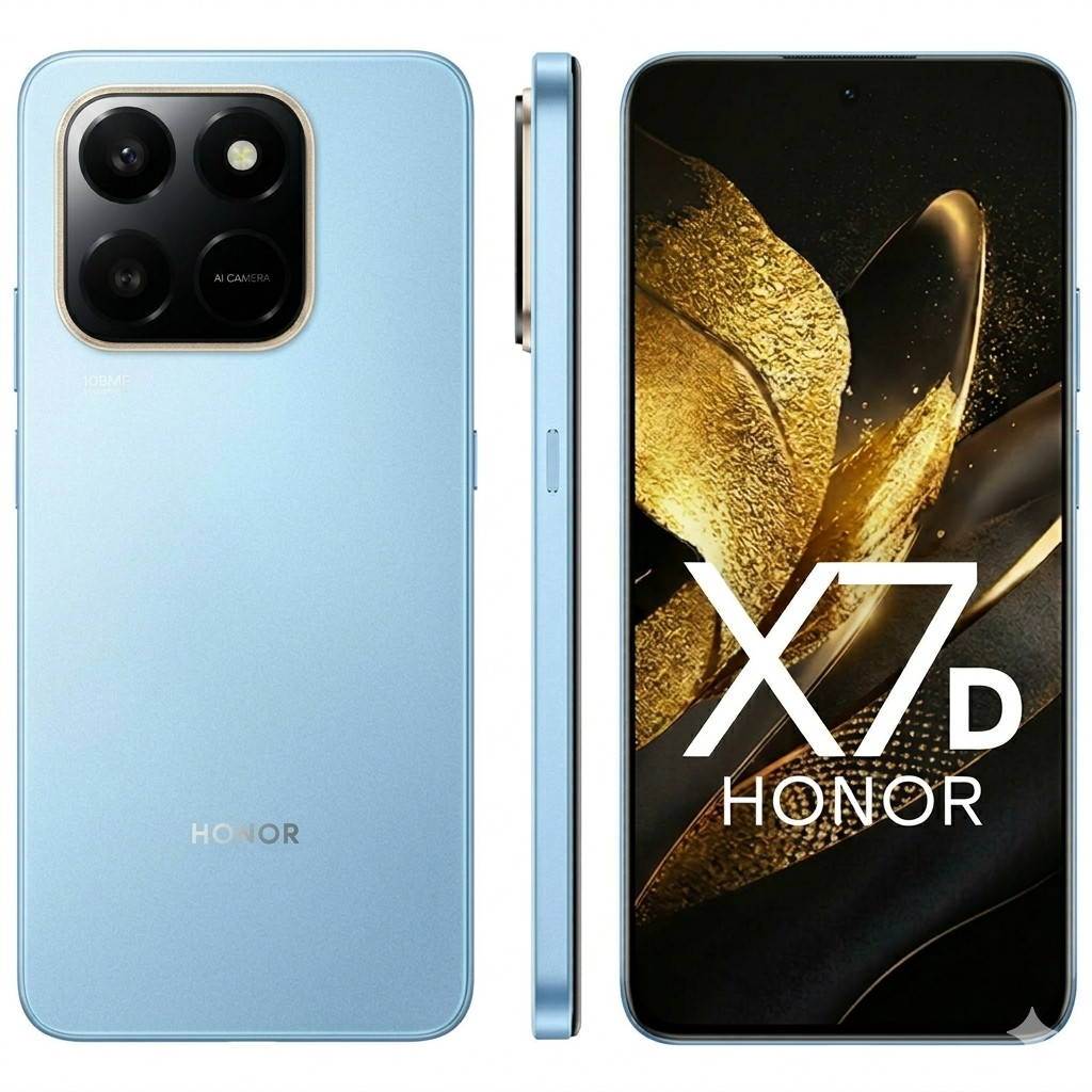 Smartphone Honor X7D 256GB Câmera 108MP Bateria 6500mAh Snapdragon 685 120Hz NFC Resistente