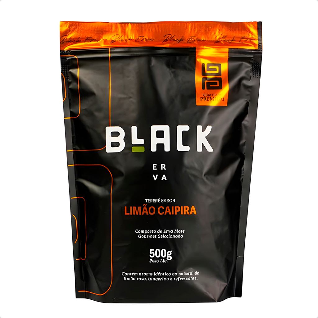 Erva Mate Black Erva Para Tereré Limão Caipira Embalagem 500g