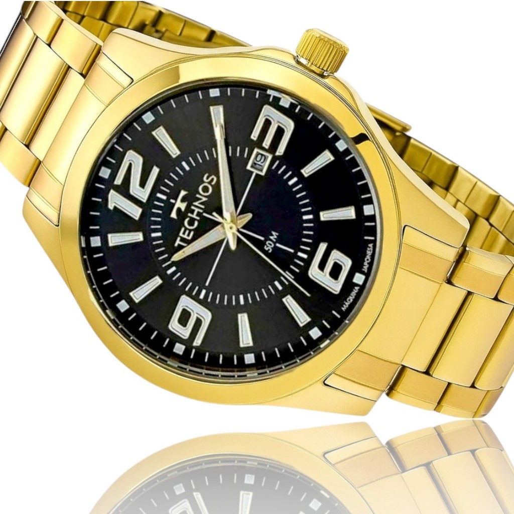 Relógio Technos Masculino Performance Racer Dourado