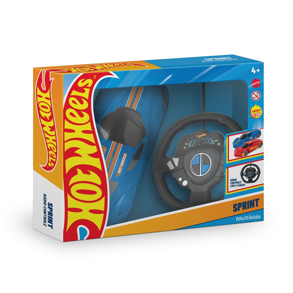 Hot Wheels Carro RC Azul 2 Canais Multikids - BR2469
