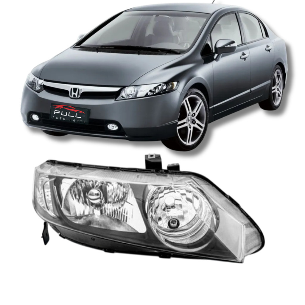Farol Lado Direito Cromado Civic 2007 2008 2009 2010 2011