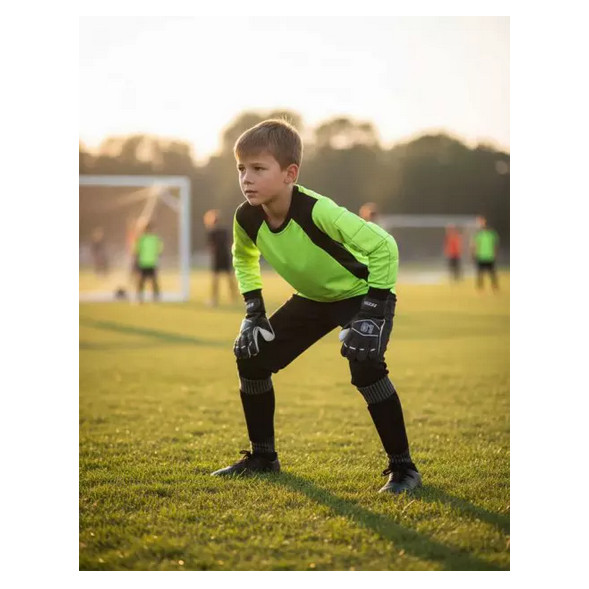Kit Conjunto 4x1 Goleiro Calca vrd infantil