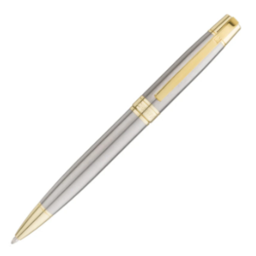 Caneta Esferográfica |Master Gold| Carga Azul com Corpo de Metal na cor Prata | Caneta Crown