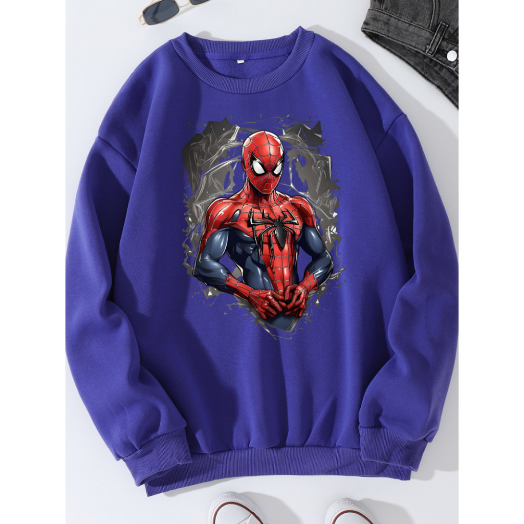 Moletom Careca Blusa Homem Aranha Spider Man Cores Exclusivas P ao XG Marvel Moletom Careca Desenho Casaco de Frio