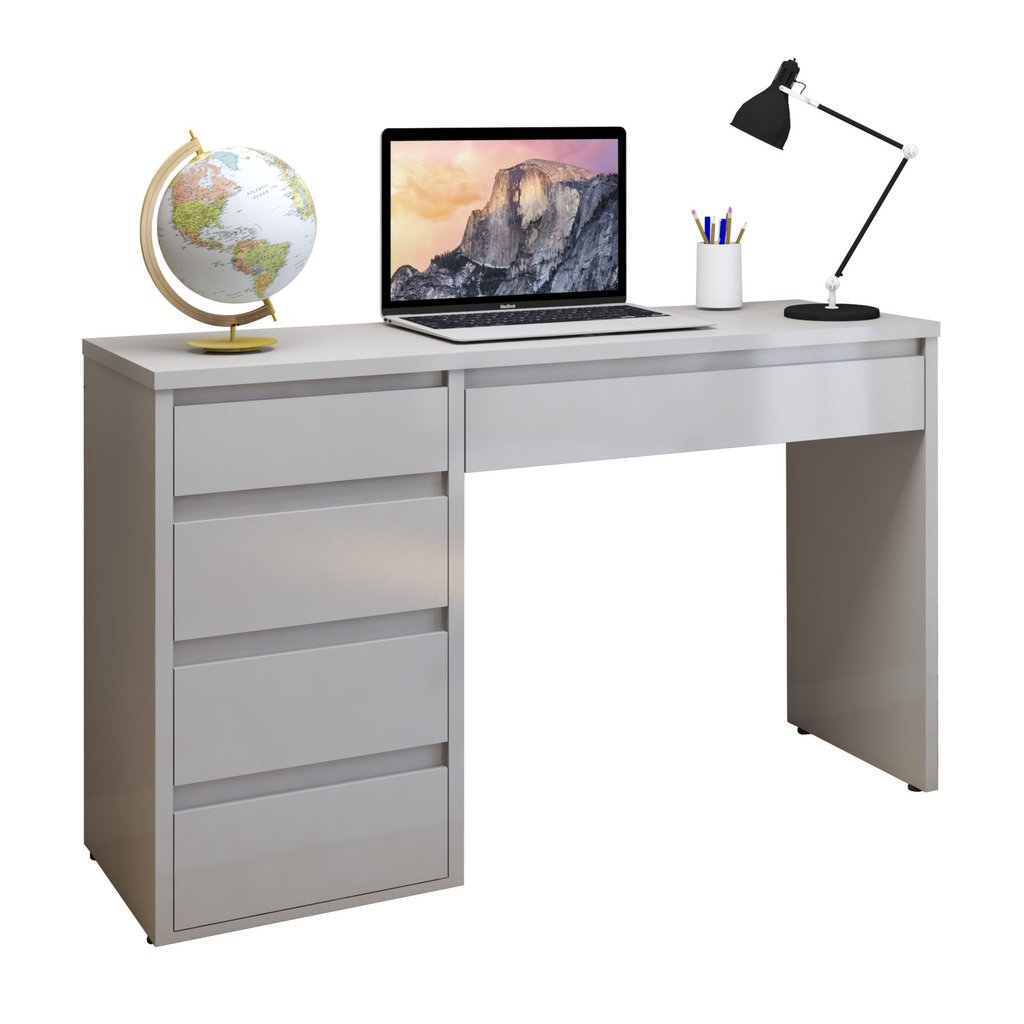 Escrivaninha 100% Berlim 5 Gavetas 136cm Yescasa Off White