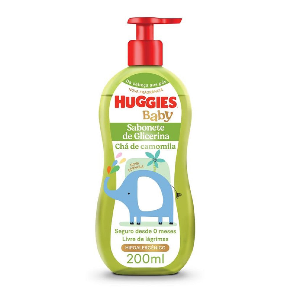 Sabonete Líquido Huggies Glicerina para Bebê Camomila  200ml