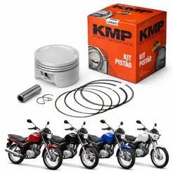 Kit Pistão Anéis 4mm Kmp Titan Fan150/ Competição 61,6 170cc