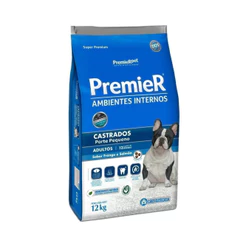 Ração Premier Ambientes Internos para Cães Adultos Castrados Sabor Frango e Salmão 2.5kg