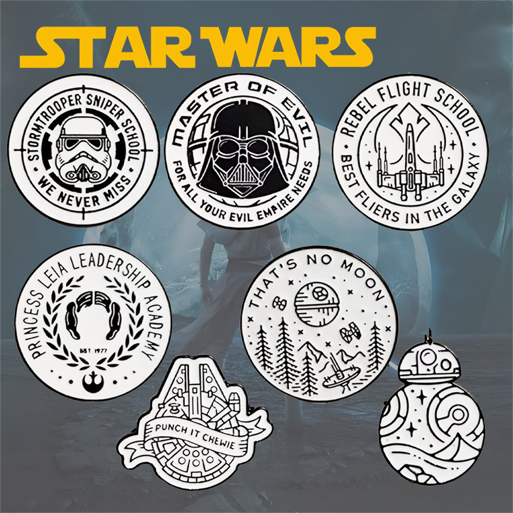 Broche Esmaltado Estrela Galáctico Império Guerras Luke Skywalker Clone Filme Portátil Crachá Mochila Acessórios Present