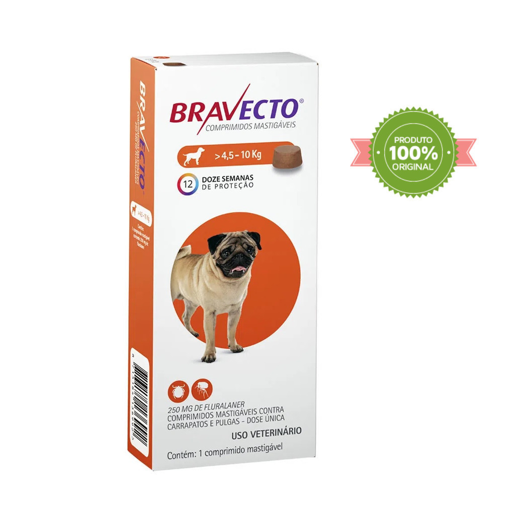 Bravecto Antipulgas Para Cachorro  4,5kg A 10kg