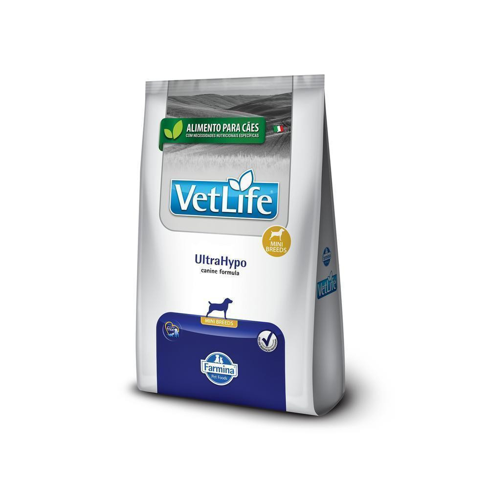 Ração Vet Life UltraHypo para Cães Adultos de Raças Mini e Pequenas 2Kg