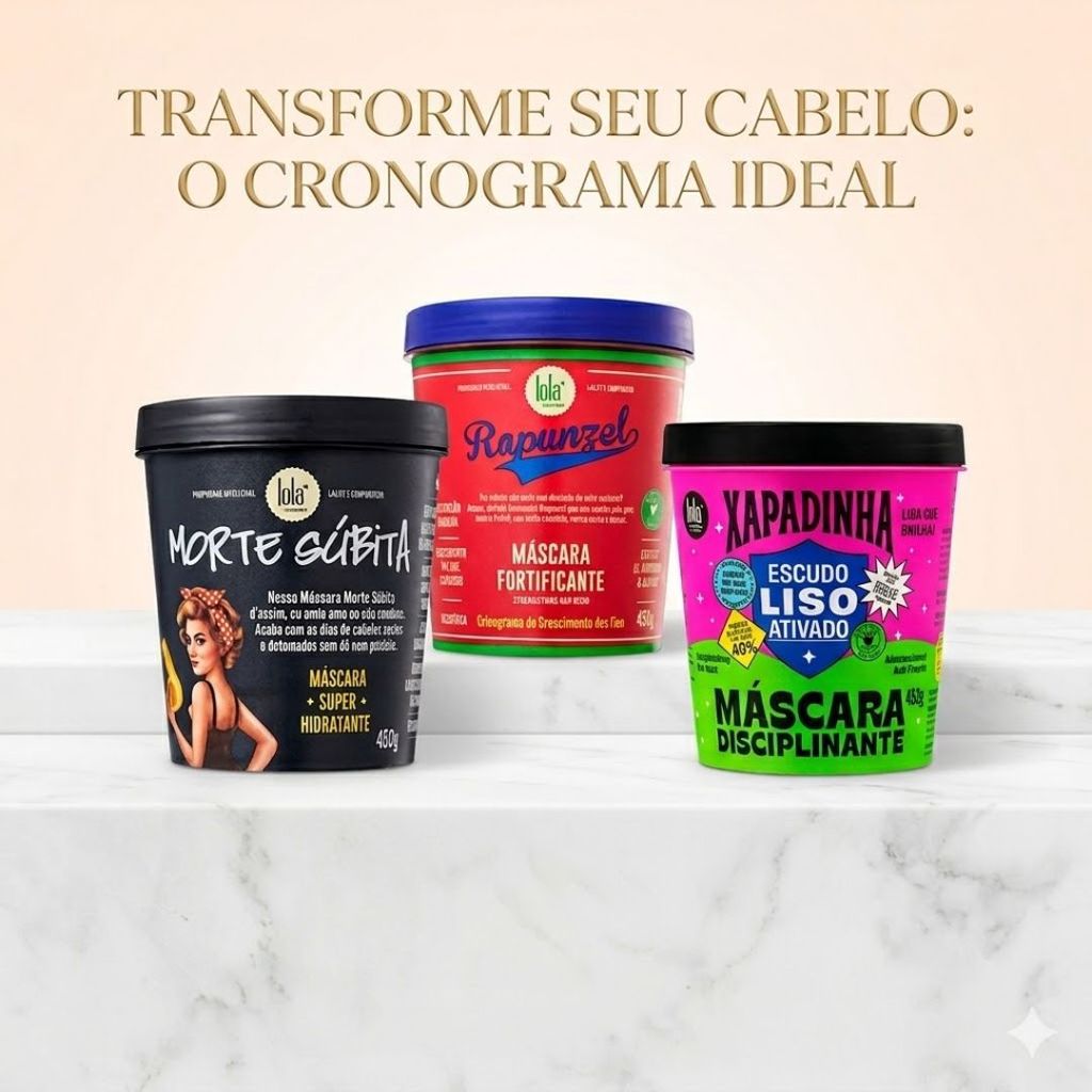 Kit Lola de Máscaras Poderosas – Morte Súbita + Rapunzel + Xapadinha (450g cada)