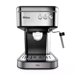 Cafeteira Expresso Philco PCF04A Aço Inox 20 Bar 950W Reservatório 1 e 2L Preto 110V