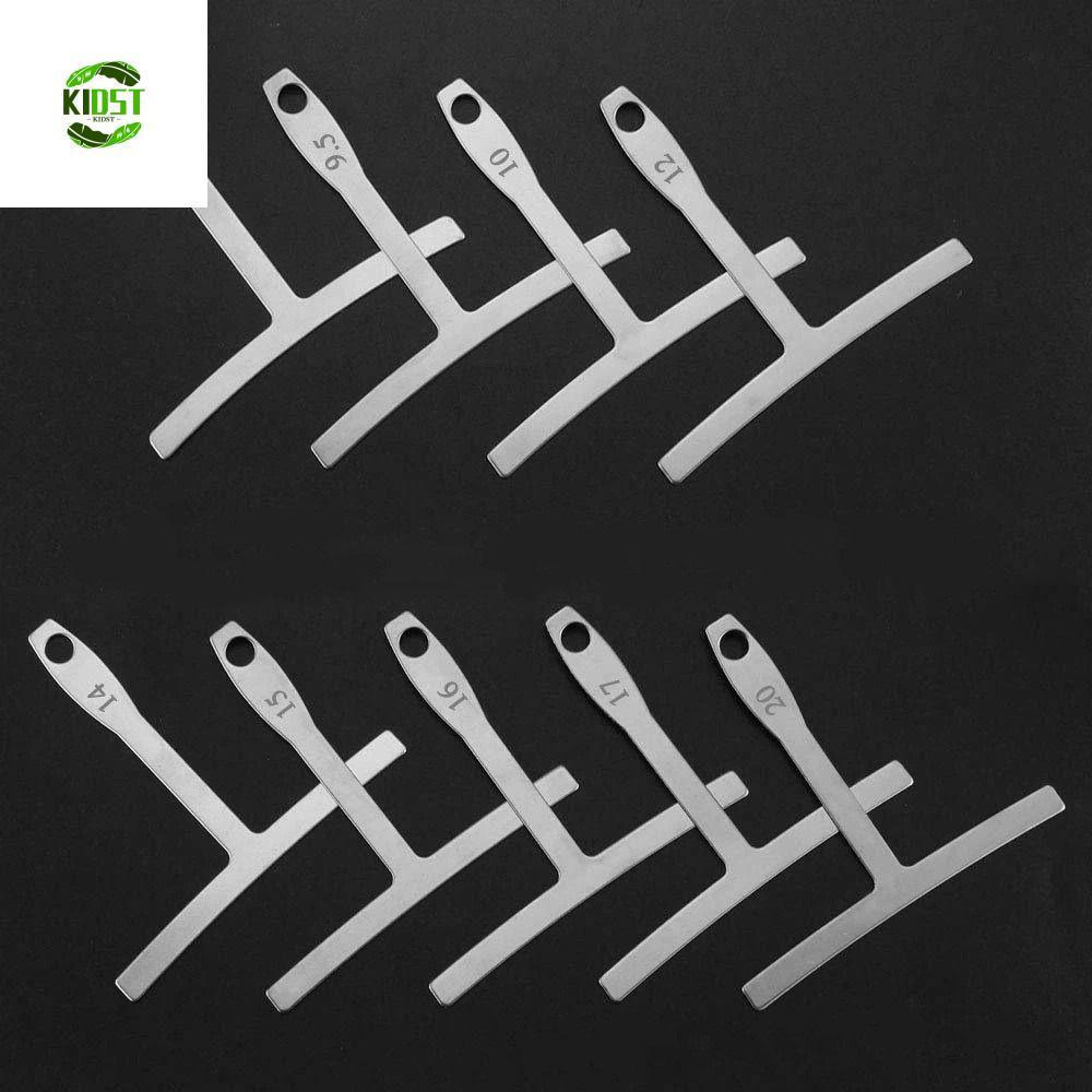 KIDST 9 Unidades De Régua Em T Para Guitarra , Ferramentas Profissionais De Configuração De Aço Inoxidável Luthier De Pr