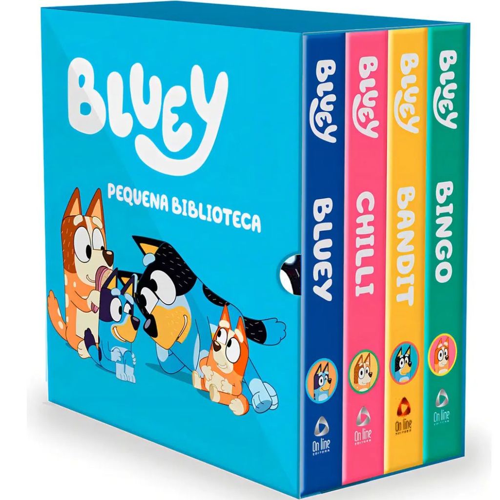 Box com 4 livros Bluey | Pequena Biblioteca da Bluey