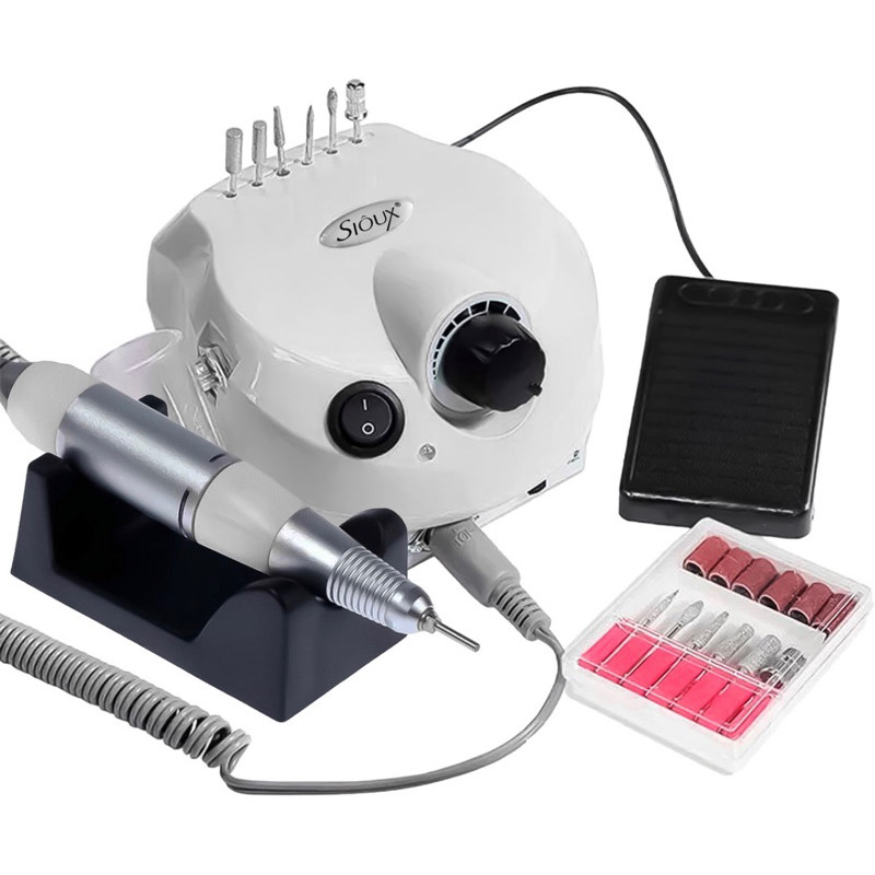 Lixadeira Motor 35.000RPM Sioux Nail Drill Profissional para Unha Gel Bivolt