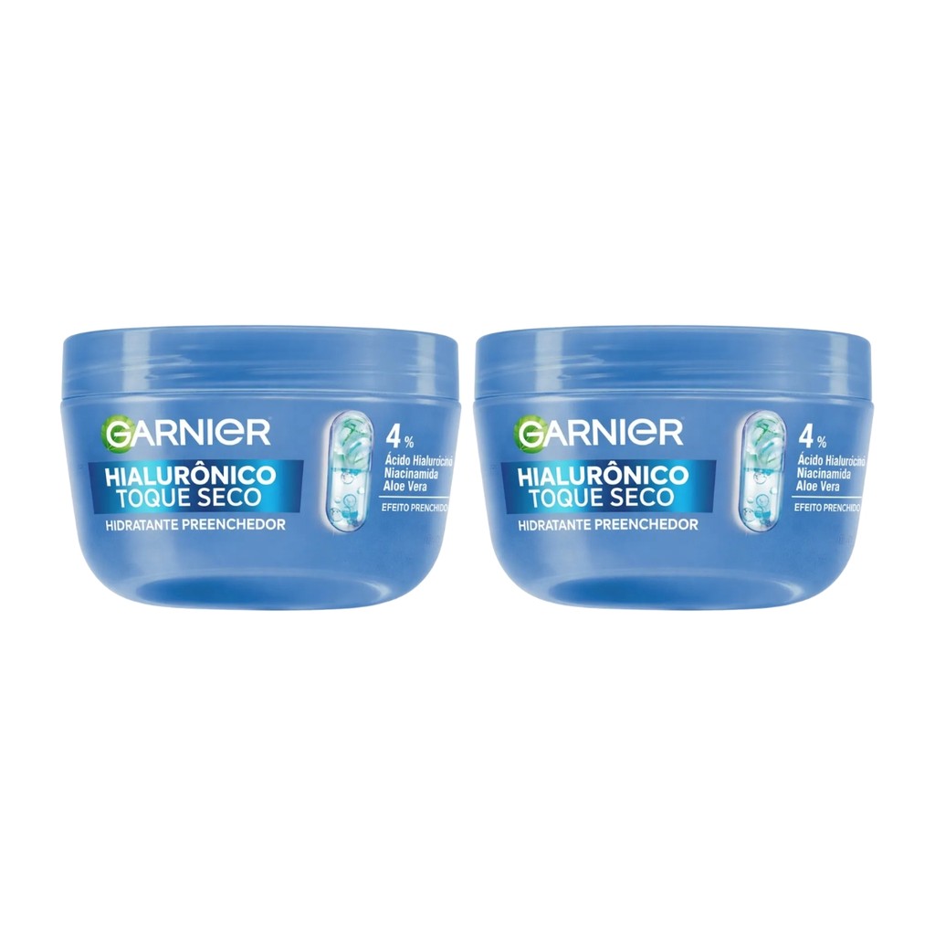 KIT C/2 HIDRATANTE FACIAL GARNIER SKIN HIALURÔNICO TOQUE SECO 85G
