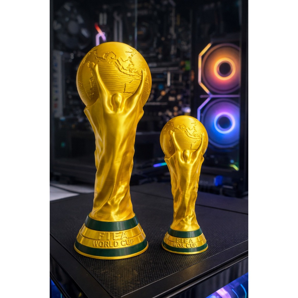 Troféu Copa do Mundo 2026 FIFA Decorativo – Gamer, Colecionável, Presente | 14cm / 23cm