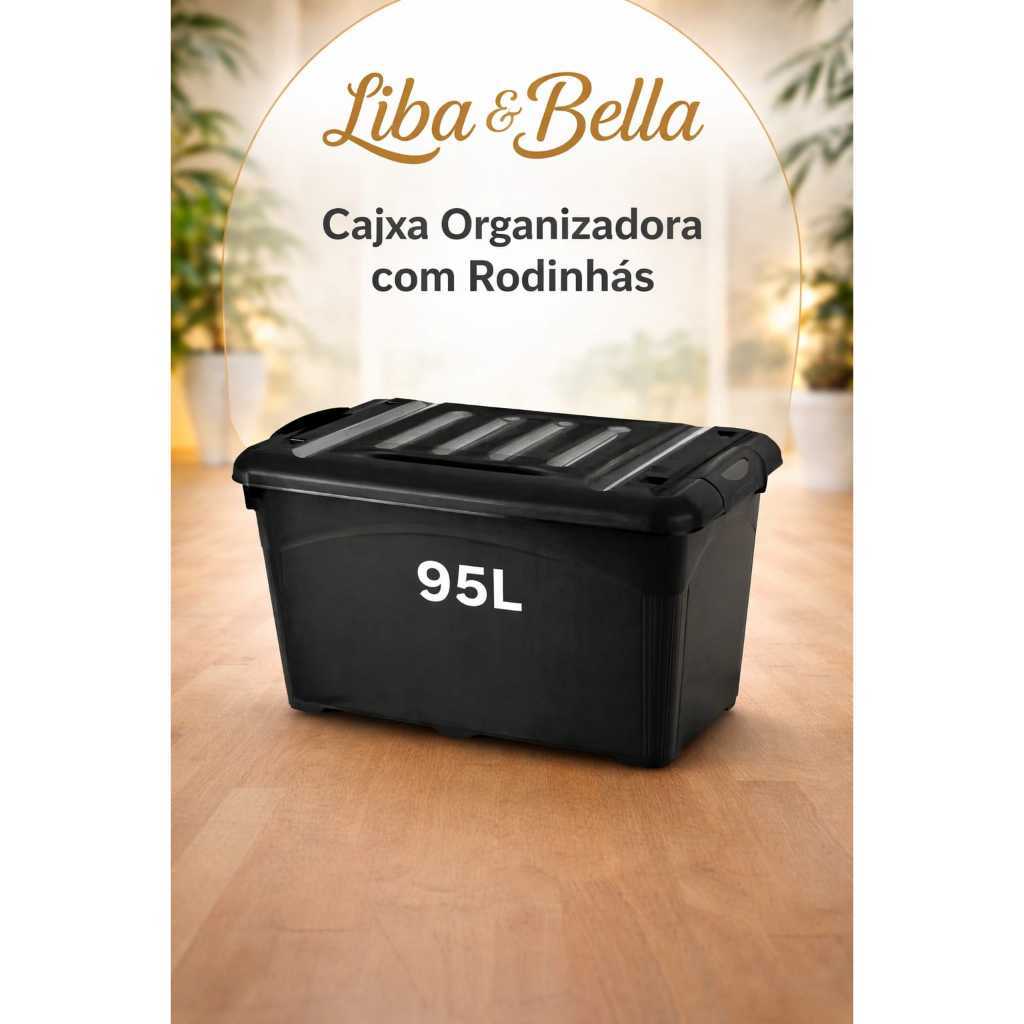 Caixa Organizadora 95 litros com Rodinhas e Travas