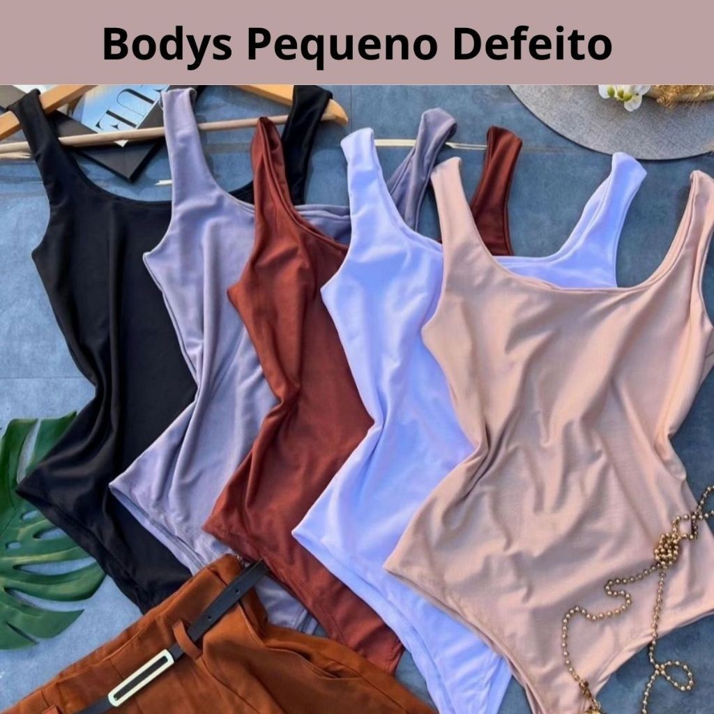 BODY FEMININO COM PEQUENOS DEFEITOS SUPLEX E ANARRUGA BODY BLUSA OU CROPPED SORTIDOS