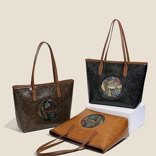 Sacola de costura de tamanho único PU Casual bolsa feminina de um ombro