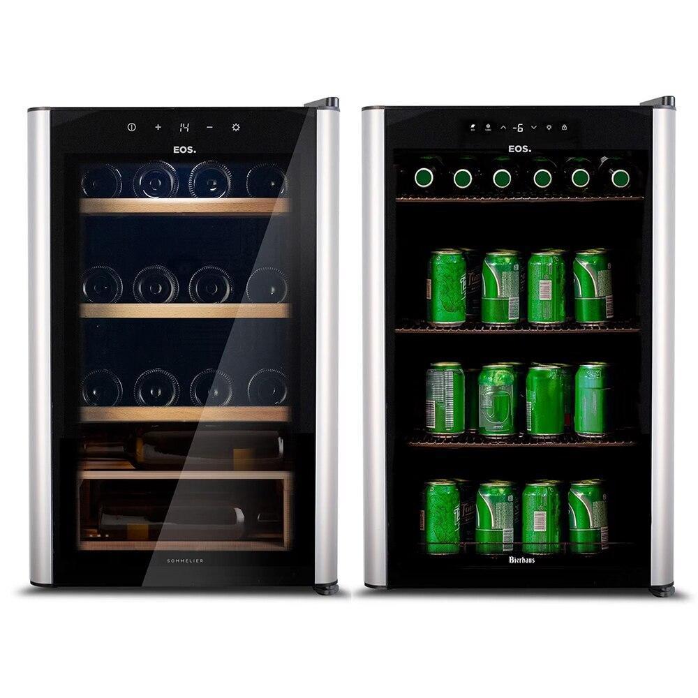 Imagem Kit EOS Beer & Wine: Cervejeira 76L ECE80 110V + Adega Climatizada 22 Garrafas EAC24IM 110V