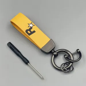 [GrandLarge] Chaveiro com Pingente Murti Amarelo, Alça de Chave Durável, Chaveiro de Nylon, Tema do Jogo GTA Auto 5, Ade