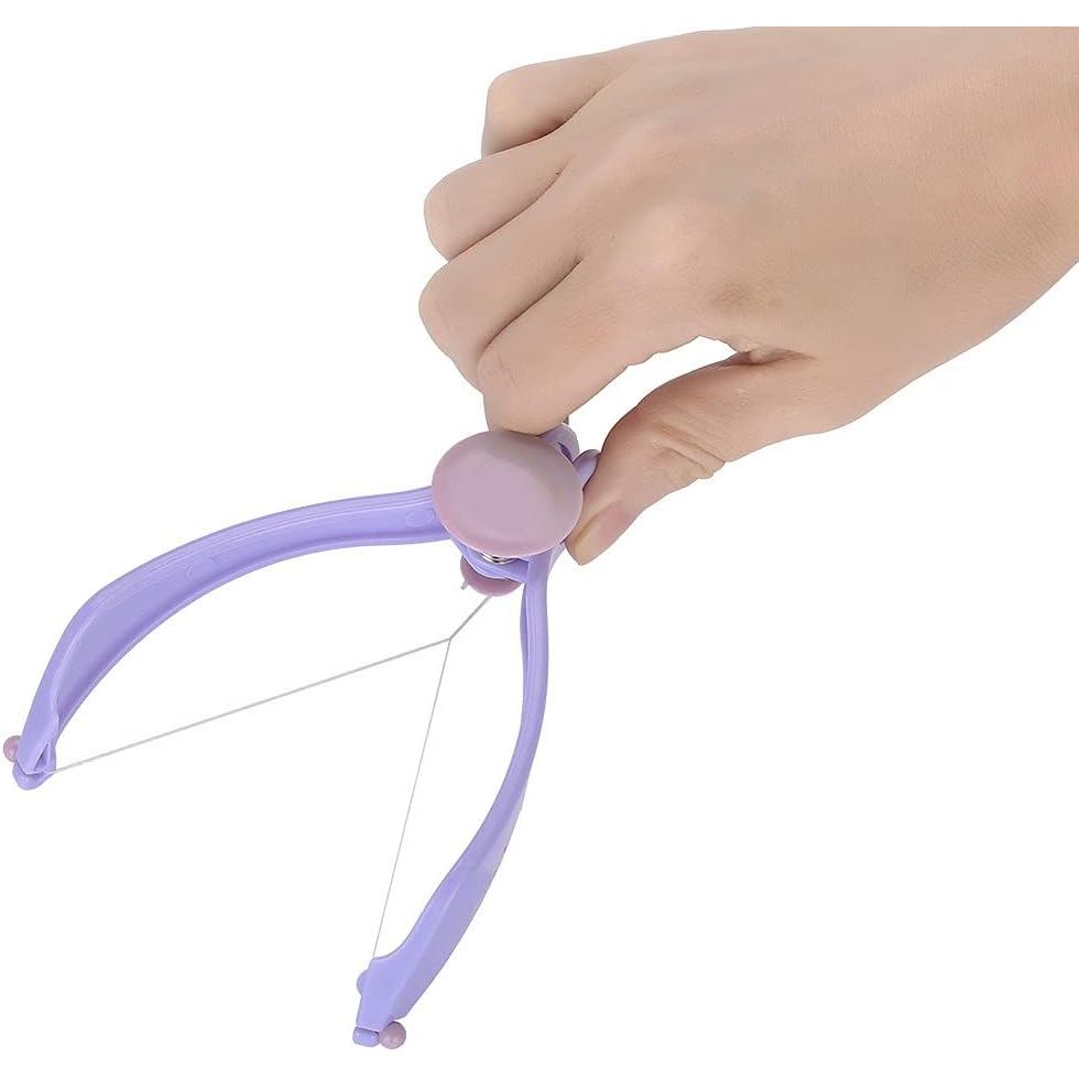 Epilador de pelos faciais para mulheres com ferramenta de remoção por depilação com linha, tamanho portátil para pelos d