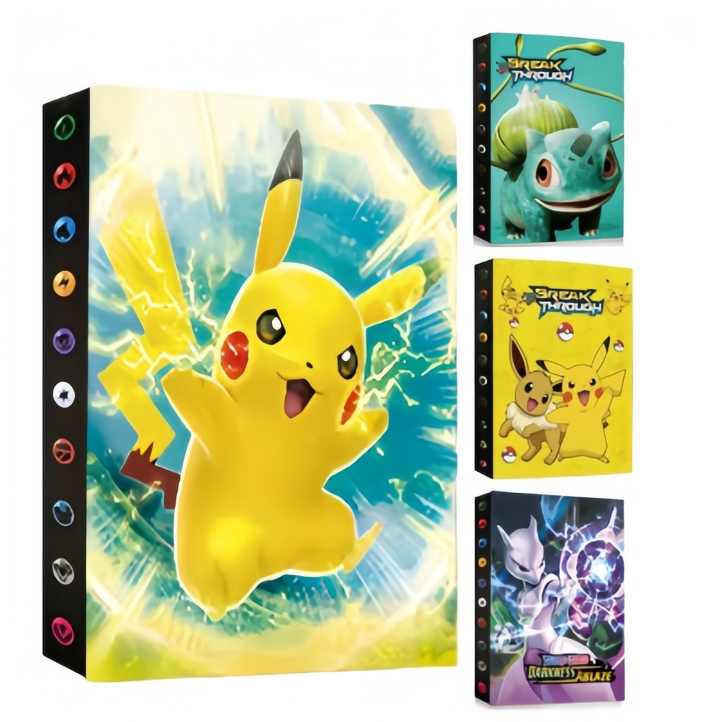 Pokémon Pikachu Mewtwo Álbum Porta Cartas 240 400 540 TCG Presente infantil Pronta Entrega BR