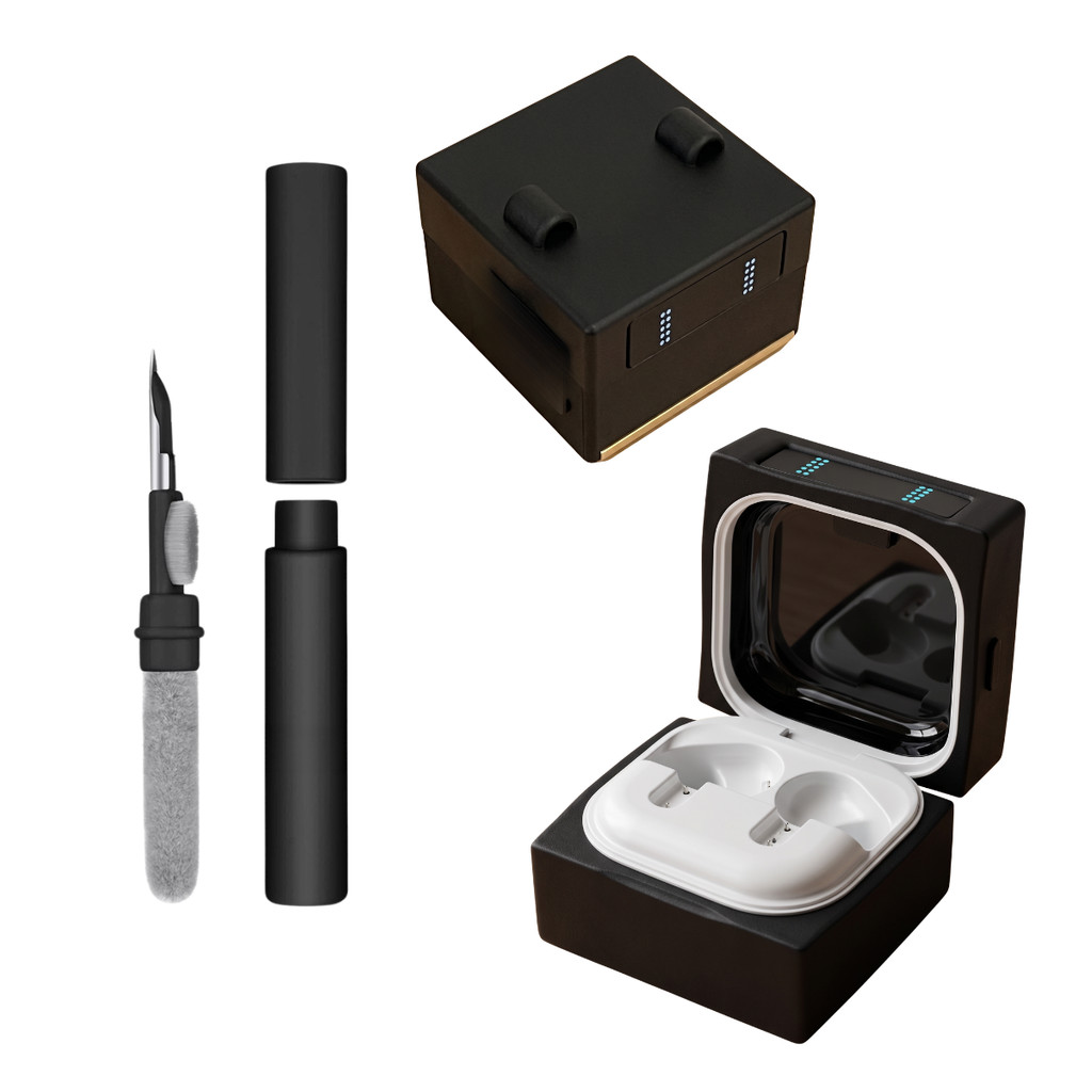 Kit Limpador para Fones e Capa Protetora Nerdcase para Samsung Galaxy Buds 4, Si