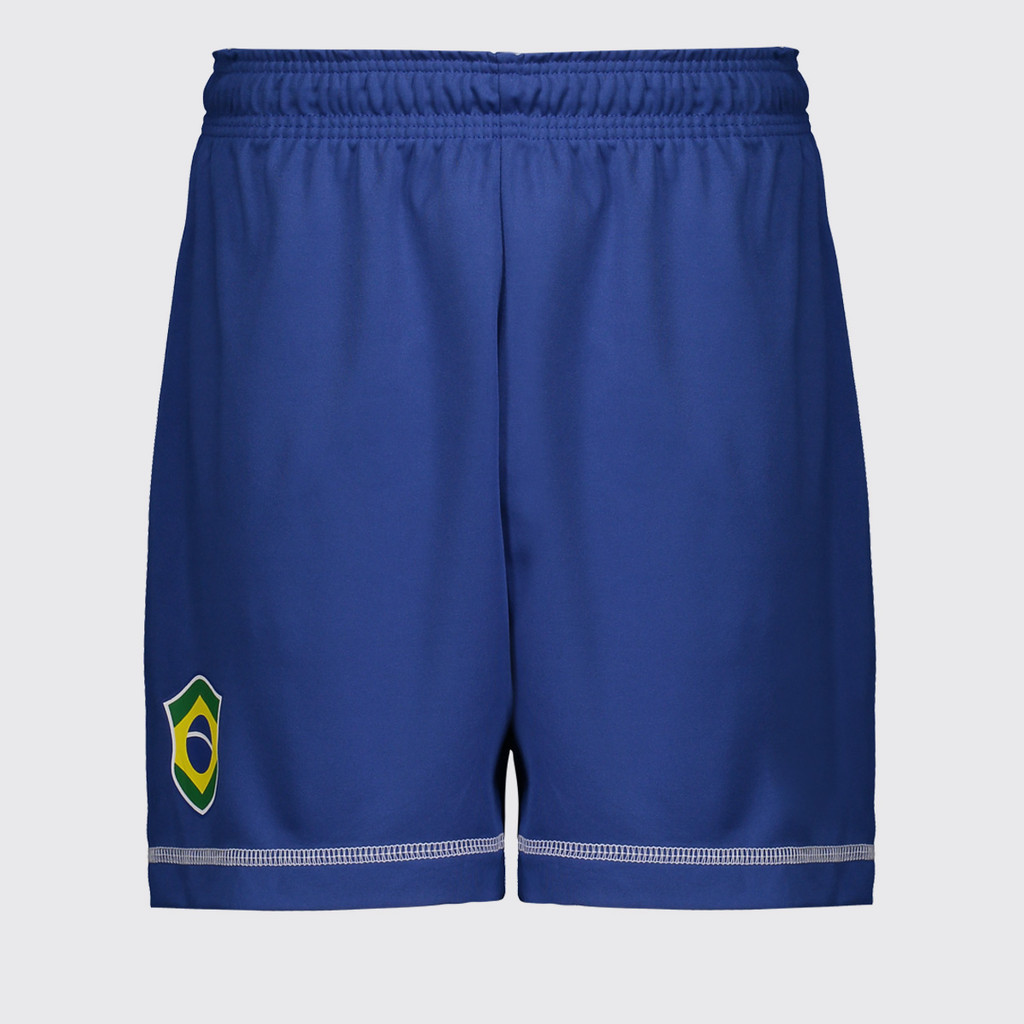 Bermuda Brasil Castanha Juvenil Azul