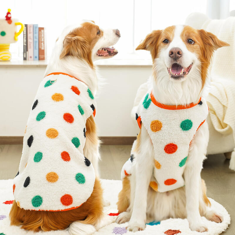 XS-8XL Outono Inverno Pelúcia Bonito Urso Padrão Grande Camisola Do Cão Lã Quente Casaco Com Capuz Colete Para Animais D