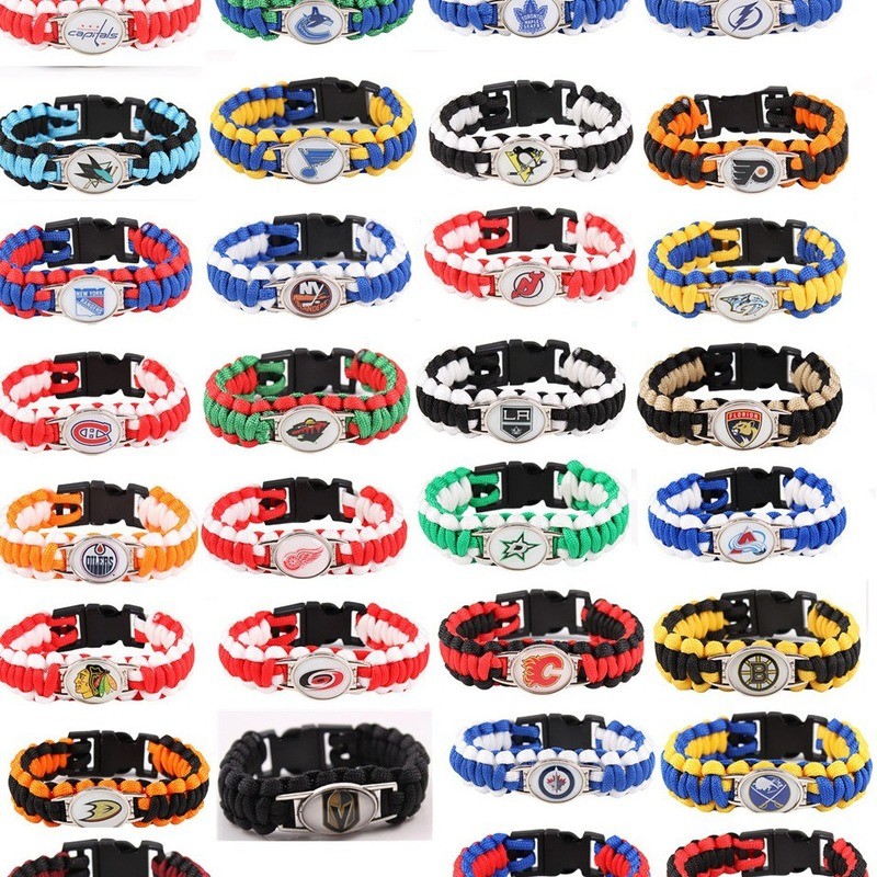 Pulseira salva-vidas ao ar livre/pulseira trançada de acampamento Paracord da equipe de gelo