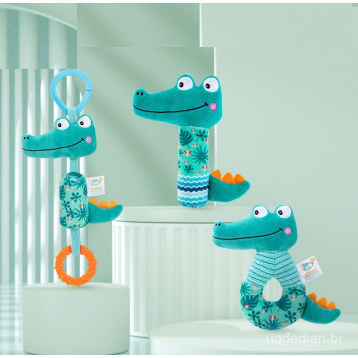 3 Pçs Bebê Sensorial Pendurado Chocalhos Macio Aprendizagem Brinquedo Animais De Pelúcia Carrinho