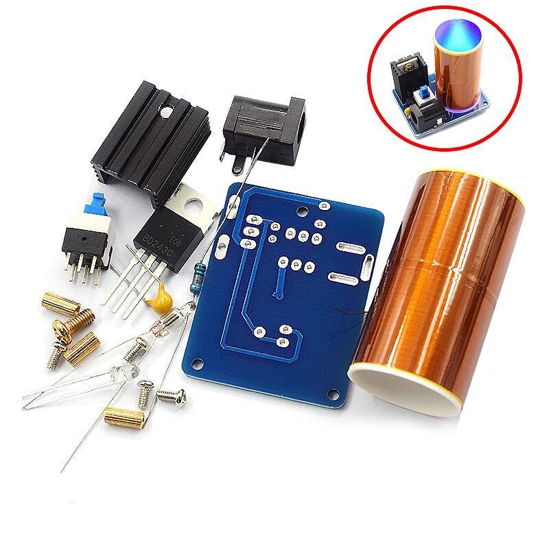 BD243 Mini Kit De Bobina Tesla Adereços Mágicos Peças Diy Luzes Vazias Tecnologia Eletrônica BD