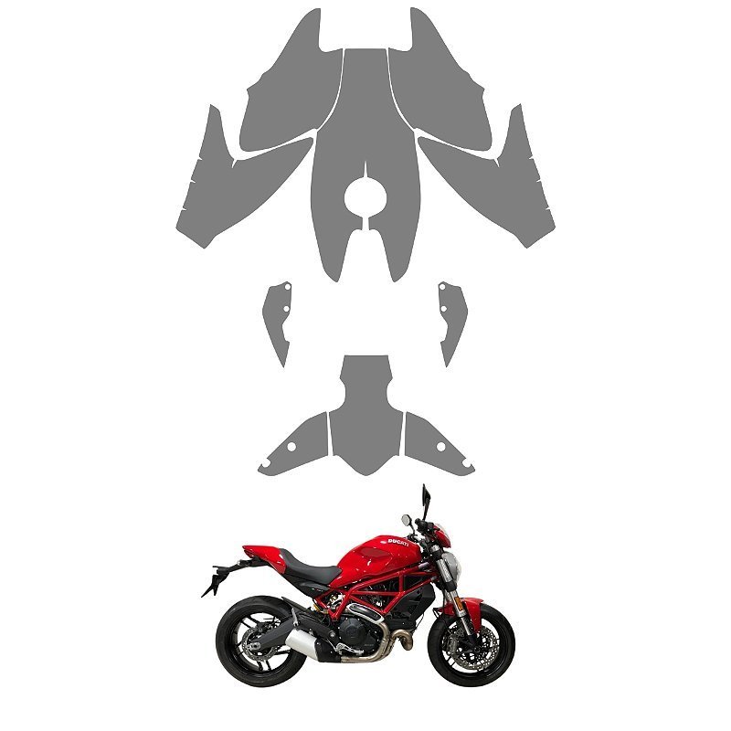 Película PPF Proteção Kit Semi Full Moto Ducati Monster 821 2015 2016 Transparente TPU Anti Risco