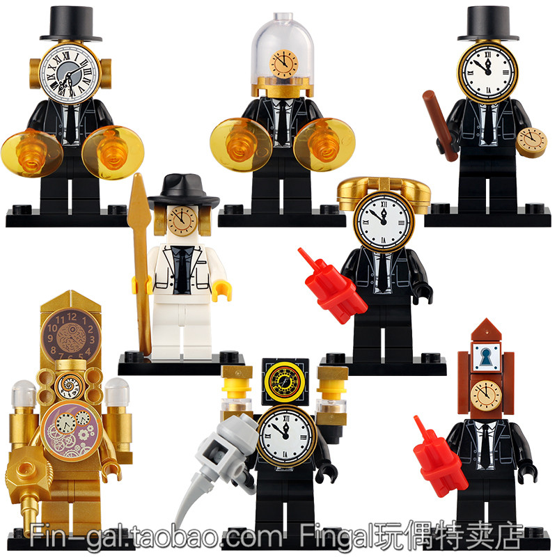 LG1013 Super Toilet Man Relógio Homem Monitor de TV Homem Warless Duplo Deus Montado Bloco de Construção Minifigura Brin
